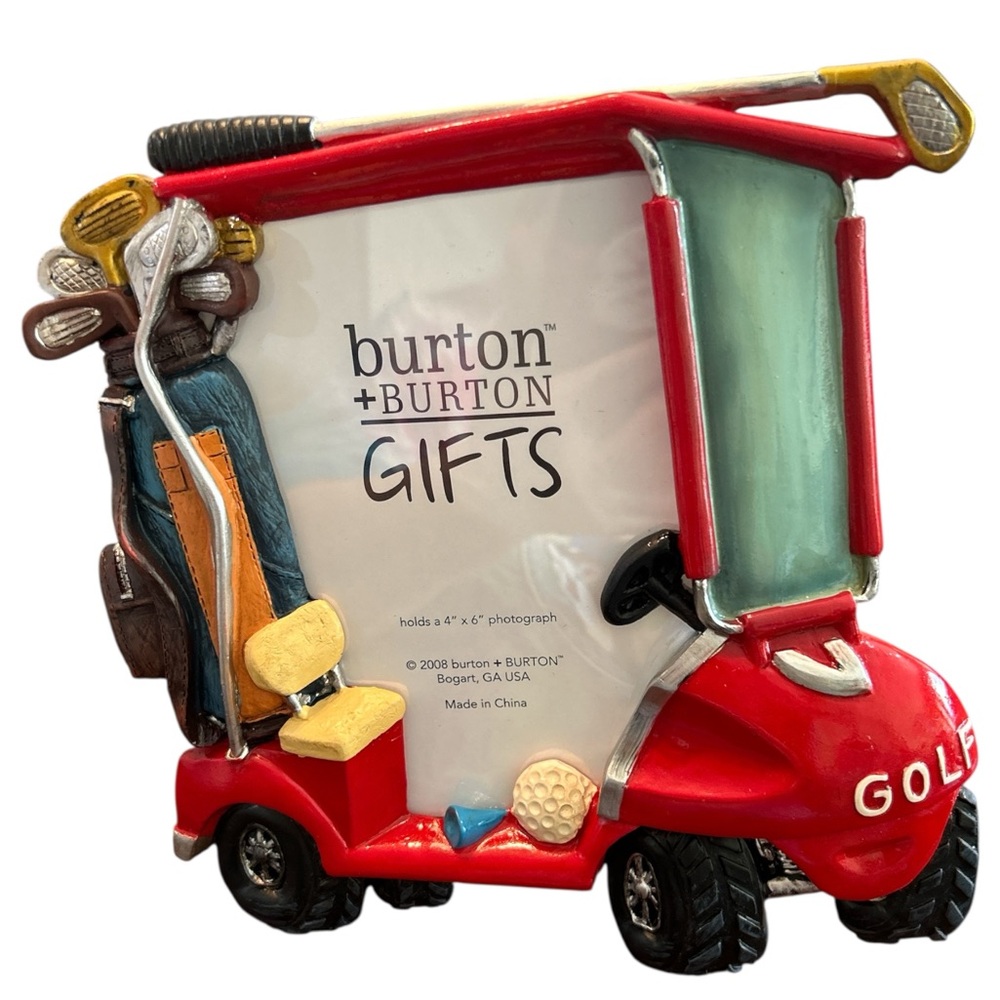 NWOT Burton Red Golf Cart Photo Frame